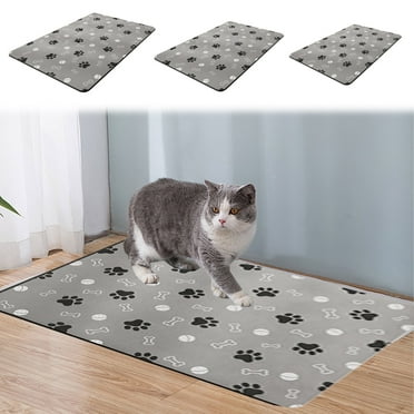 COM1950s Pet Feeding Mat-Absorbent Dog Mat for Food and Water Bowl-No Stains Quick Dry Dog Water Dispenser Mat-Dog Accessories Pet Supplies-Dog Water Bowl for Messy Drinkers,15.75X11.81In
