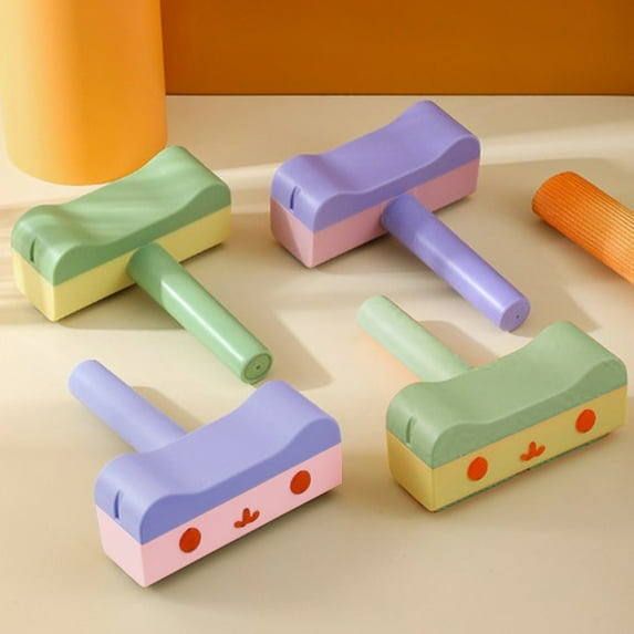 COM1950s Pet Hair Remover - Lint Roller for Pet Hair - Cat and Dog Hair Remover for Couch,Furniture,Carpet,Car Seat,Reusable Roller W/Self-Cleaning Base - Upgraded Animal Fur Removal Tool,Green