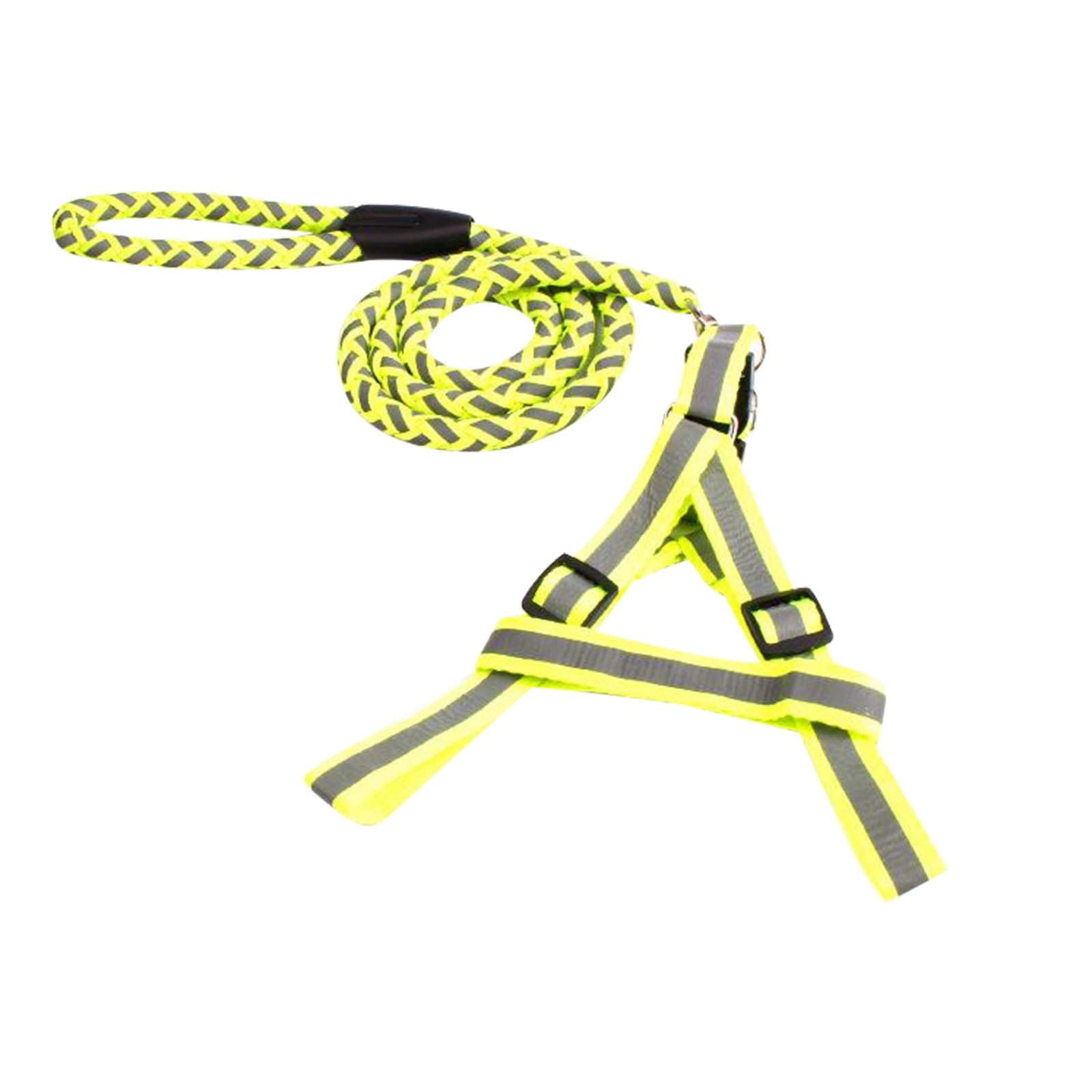 COM1950s Pet Reflective Traction Rope 5-Color Round Rope Woven Chest ...