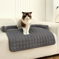 thumbnail image 1 of COM1950s Pet Sofa Cushion,Dog Couch Bed with Non Slip Bottom,Washable Plush Pet Bed Mattress for Cats and Dogs,Supportive Backrest Design,Furniture Protector Cover 29.5X29.5 Inch, 1 of 9