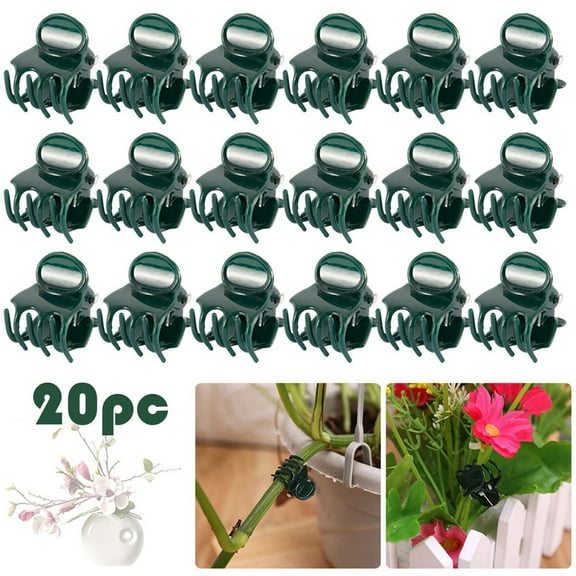 COM1950s Plant Support Clip for Orchids and Vines,Vine Support Branch Clip,20Pcs Horticultural Fixing Clips Easy Garden Use