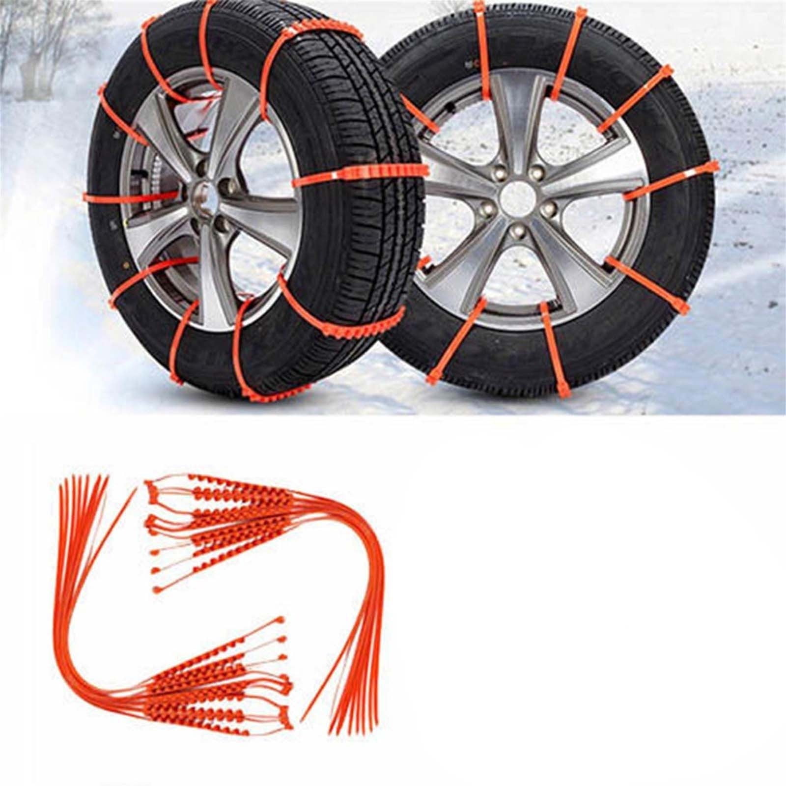 Super Z 6 Compact Cable Tire Snow Chain Set for Cars, Trucks