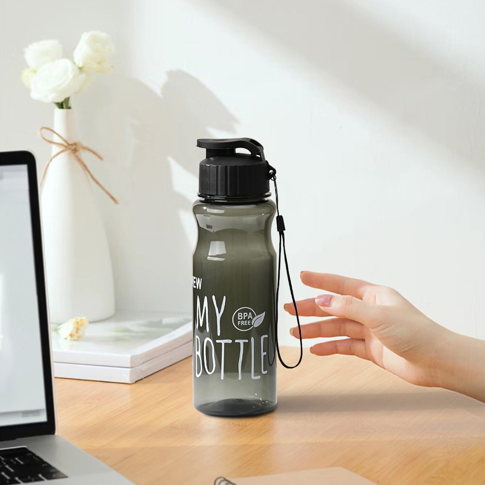 BOTTLE JOY Kids Water Bottle 20oz - Flip Top Straw Lid, Leakproof & BPA Free - View #6