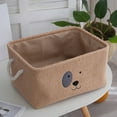 thumbnail image 1 of COM1950s Plush Teddy Bear Fabric Storage Bins Baskets for Organizing,Sturdy Storage Basket W/Handles,Decorative Foldable Storage Baskets for Shelves Closet Nursery Toy (Brown,15.74*11.81*7.87 In), 1 of 6