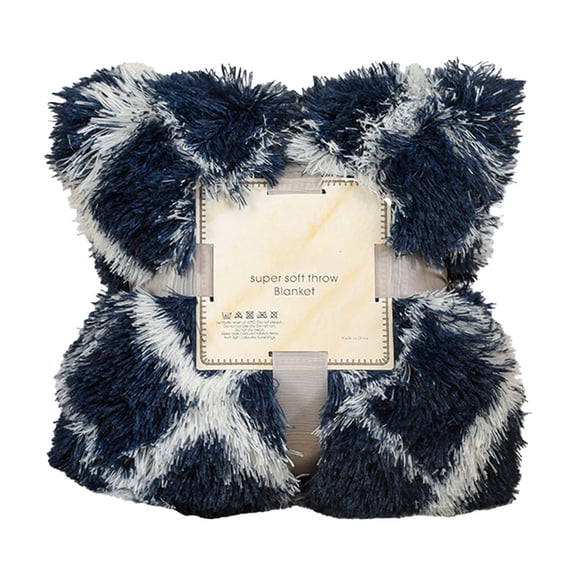 COM1950s Polyester Lint Blanket,Double Layer,Multifunctional,Machine Washable,27.6"X19.69",Black/Navy/Blue/Gray