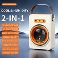 thumbnail image 1 of COM1950s Portable Air Conditioner Fan, 3-in-1 Personal Air Cooler with Mist Spray Humidifier, 5 Speeds & 3 Light Modes, Quiet USB Rechargeable Desktop Fan for Home Office Bedroom Travel, 1 of 7