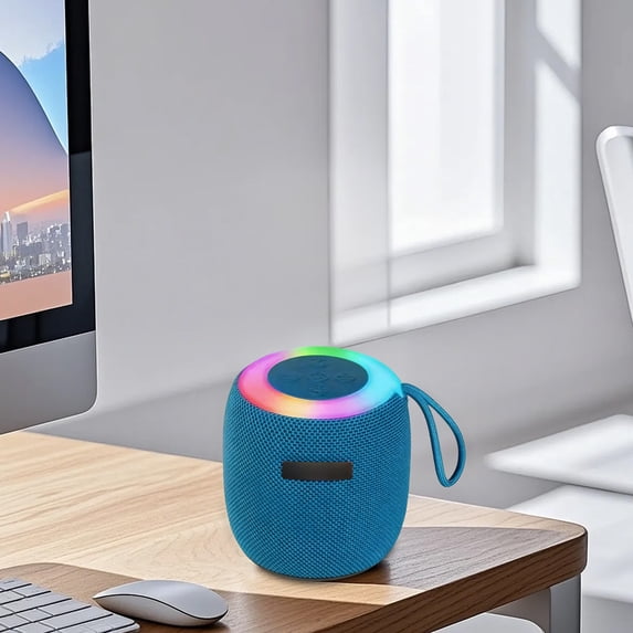 COM1950s Portable Bluetooth Speaker, Small Subwoofer, Loud Volume, Wireless Mini Speaker with Card Insert, for Home, Outdoor, Car