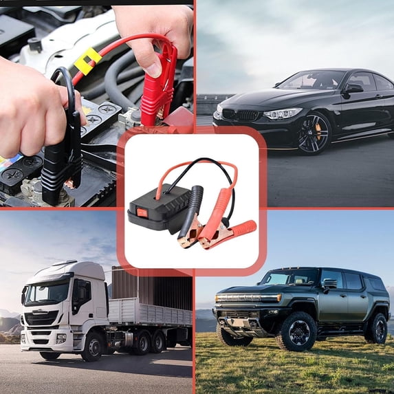 COM1950s Portable Car Battery Jump Starter,Lightweight and Compact with Dual Usb Outputs,Multifunctional Emergency Booster for Cars,Trucks and Suvs(Not Equipped with A Battery)