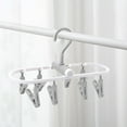 thumbnail image 1 of COM1950s Portable Collapsible Clothes Hanger,Multi Clip Laundry Drying Rack for Travel & Home,Compact Foldable Sock Holder with 360° Rotation,Space Saving Garment Organizer, 1 of 9