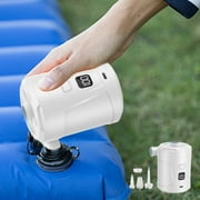 COM1950s Portable Electric Air Pump,Rechargeable Inflator Deflator for Tires Mattress Pool Toys,Compact Camping Pump with 5200Mah Battery,Fast Inflation 280L/Min,Car Home Outdoor Use