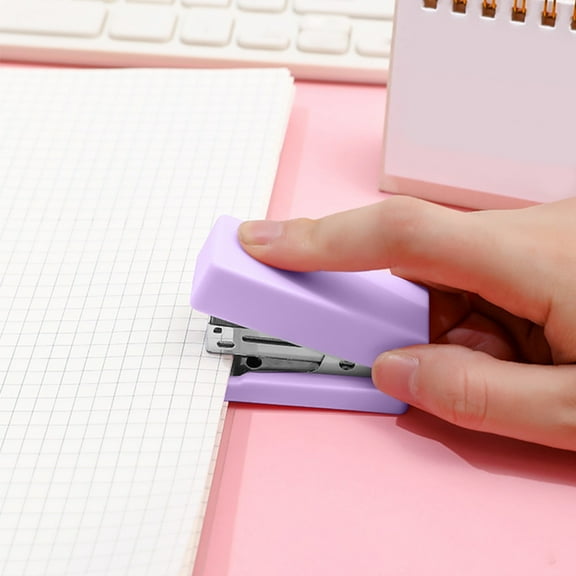 COM1950s Portable Mini Stapler,Effortless One Finger Press for Easy Binding,Compact Design: 2.4 X 1.8 X 1.1 Inches,Switchable Temporary and Permanent Modes,Compatible with 24/6 Needles