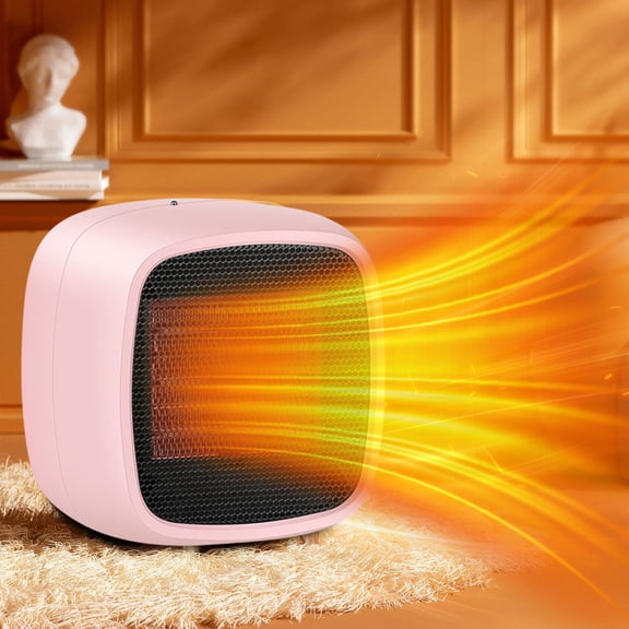 COM1950s Portable Space Heater,Desktop Heater with Fast Heating in 3 Seconds and Overheat Tip-Over Protection,Compact and Quiet Design for Office Home Use,Energy Efficient 110V Electric Heater