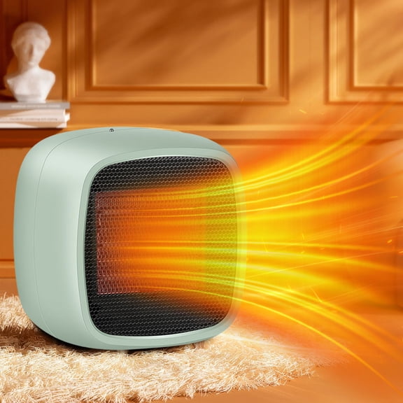COM1950s Portable Space Heater,Desktop Heater with Fast Heating in 3 Seconds and Overheat Tip-Over Protection,Compact and Quiet Design for Office Home Use,Energy Efficient 110V Electric Heater