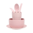 thumbnail image 1 of COM1950s Portable Wheat Straw Tableware Set, Lightweight Shatterproof Dinnerware with Bowl Plate Cup Spoon Fork Chopsticks, 6 Piece Cutlery Set for Home Camping Travel and Daily Use, 1 of 7