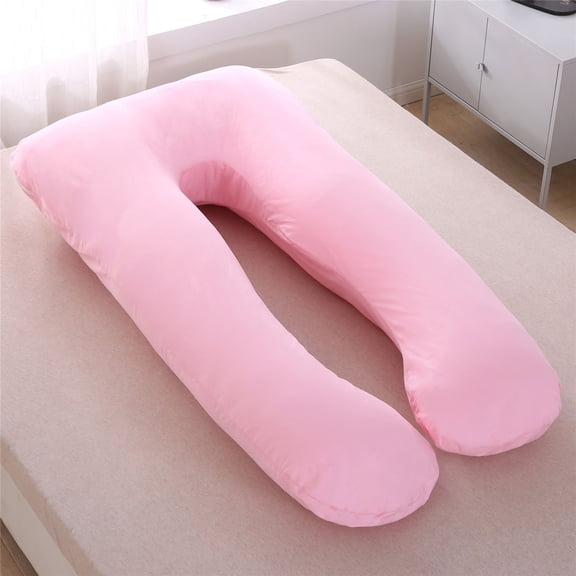 COM1950s Pregnancy Pillows Covers, U-Shape Full Body Pillow for Sleeping, Maternity Pillow for Head, Back, Hips, Legs, Belly, Pregnant Women Must Haves(No Stuffing Included)