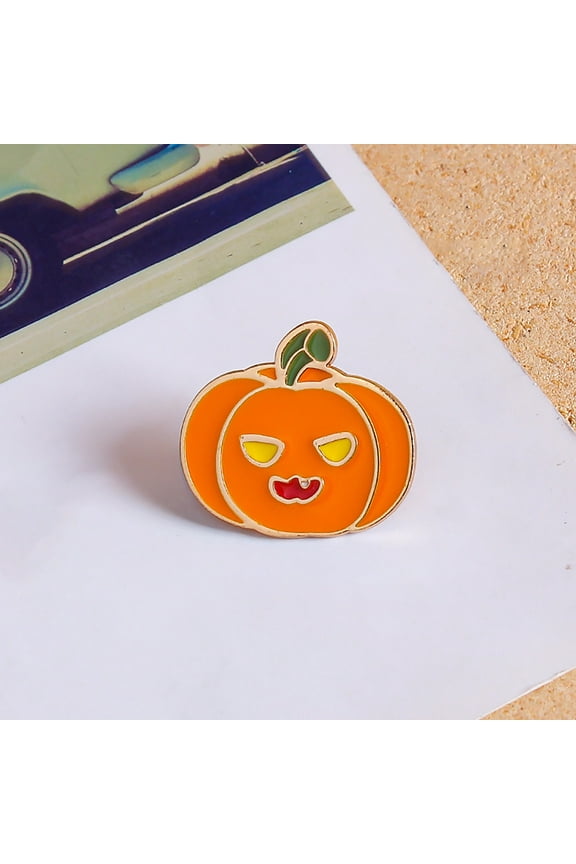 Pumpkin Lantern Ghost Brooch Hallowen Funny Metal Badge Pin Accessories Clothes Bag Decorations