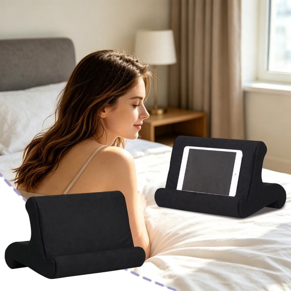 COM1950s Reading Pillow,Multi Angle Tablet and Phone Stand,Lap Pillow for Devices,Soft Plush Reading Cushion for Bed Sofa and Home Use