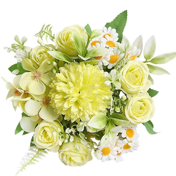 COM1950s Realistic Looking Artificial Flowers, Faux Bouquet, Handcrafted Silk Peony for Home Decor, 12 Inch Floral Arrangement