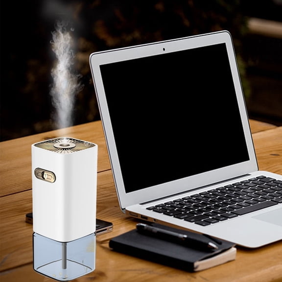 COM1950s Rechargeable Automatic Aromatherapy Diffuser,Wall Mount Essential Oil Diffuser with Timer,500Ml Large Tank for Home Office Bedroom Car,Compact 5.5 Inch White Diffuser