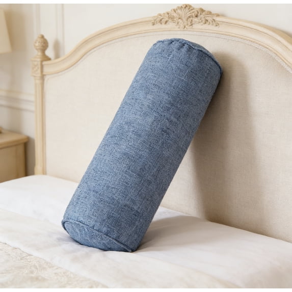 COM1950s Rectangular Lumbar Pillow, Patchwork Decorative Throw Pillow, Cylindrical Sofa Support Cushion for Living Room, Bedroom, and Home Decor