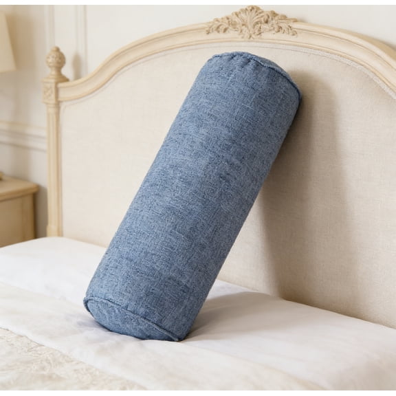 COM1950s Rectangular Lumbar Pillow, Patchwork Decorative Throw Pillow, Cylindrical Sofa Support Cushion for Living Room, Bedroom, and Home Decor