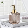 thumbnail image 1 of COM1950s Refillable Glass Soap Dispenser, Hand Soap Pump Bottle for Bathroom, Shower Gel Shampoo Lotion Dispenser for Kitchen Sink Countertop, 1 of 7