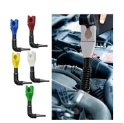 COM1950s Retractable Auto Fuel Funnel, 3/4/5 Pcs Plastic Flexible Draining Tool Funnel for Cars and Motorcycles, Automotive Wide Mouth Snap Funnel for Engine Oil, Liquid, Diesel, Gasoline and More