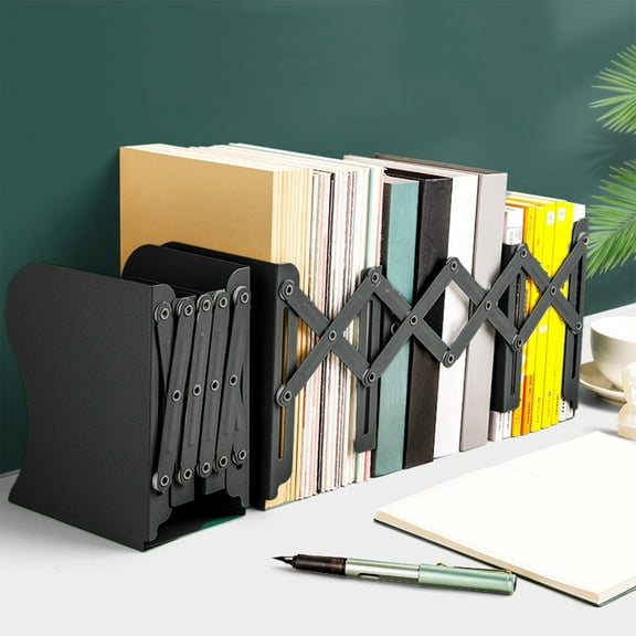 COM1950s Retractable Book Stand Student Desktop Books Folding Display Shelf Iron Bookcase Stationery Storage Book Block Put Bookcase