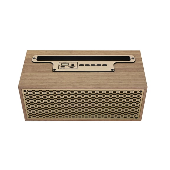 COM1950s Retro Bluetooth Speaker, Wooden Wireless Vintage Radio, 66Mm Full Range Speaker for Deep Bass, Fm Radio with Tf Card Slot for Home & Outdoor
