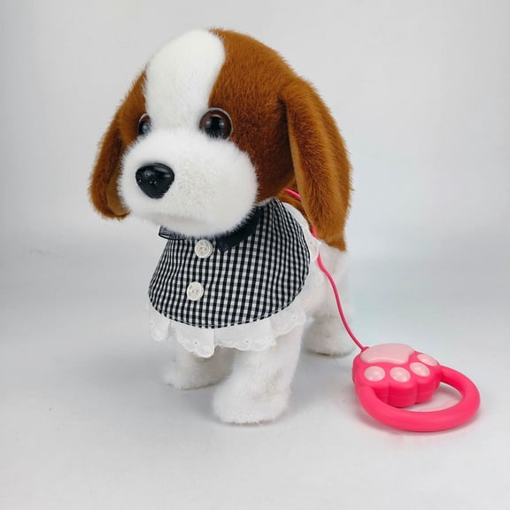 COM1950s Robot Puppy Toy,Realistic Interactive Robot Dog,Mini Walking and Tail Wagging Electronic Pet,Touch Sensitive Puppy Toy for All Ages