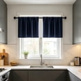 thumbnail image 1 of COM1950s Rod Pocket Small Curtains, Two Sided Tier Curtains, Waterproof Half Window Curtains for Kitchen, Bathroom, Bedroom and Living Room, 2 Panels, 1 of 7