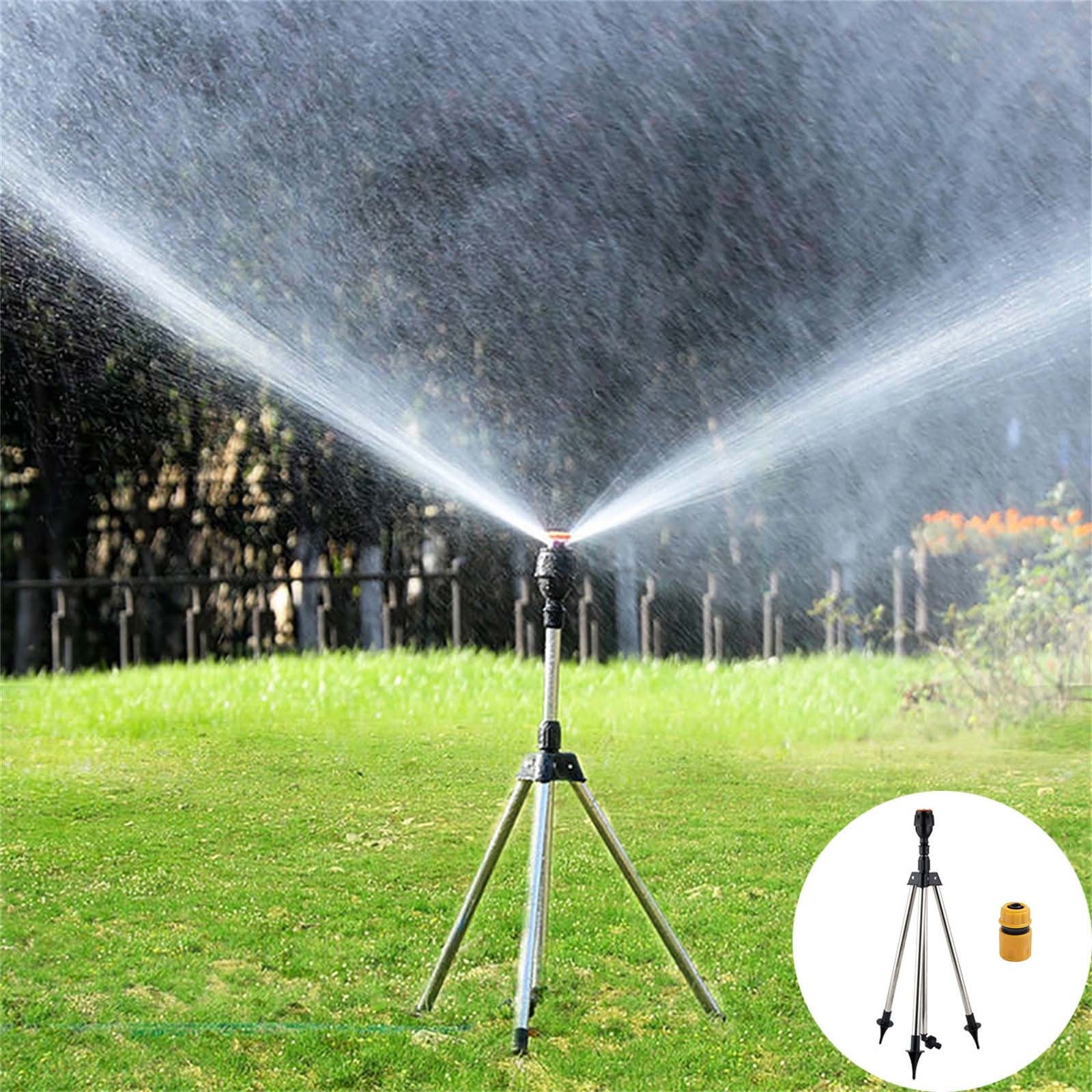 COM1950s Rotating Tripod Sprinkler,Garden Irrigation System with 360 Degree Automatic Rotation,Stainless Steel Stand and Adjustable Spray,Easy Installation for Lawn,Yard and Agricultural Watering