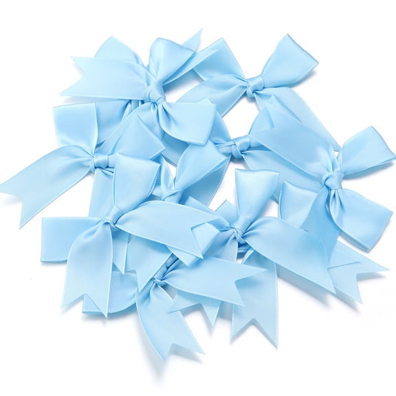 COM1950s Satin Ribbon Bows for Gift Wrapping,Premade Bows for Hair Clips,Clothing Accessories,Diy Crafts and Party Decor,20 Pieces