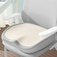 thumbnail image 1 of COM1950s Seat Cushion Memory Foam,W-Shaped Design for Tailbone Pain Relief,Office Chair Pad with Non-Slip Base,16X15 Inch Ergonomic Support, 1 of 8