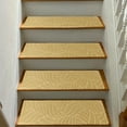 thumbnail image 1 of COM1950s Self-Adhesive Stair Tread,Non-Slip Leaf Design Mat,Cut-To-Fit Washable Step Pad with Plush Texture, 1 of 8