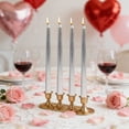 thumbnail image 1 of COM1950s Set of 4 Electroplated Twist Taper Candles, Long Dripless Dinner Candles for Table Centerpiece, Romantic Wedding and Home Decor, Unscented Wax Candles in Multiple Colors, 1 of 7