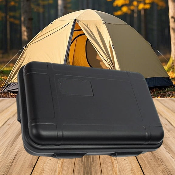COM1950s Shockproof Storage Box,Waterproof Utility Case with Honeycomb Structure,6.7X4.3X2 Inch Outdoor Gear Organizer for Camping Tools,Survival Kits and Travel Essentials