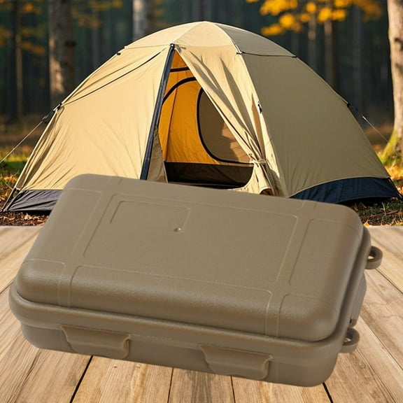 COM1950s Shockproof Storage Box,Waterproof Utility Case with Honeycomb Structure,6.7X4.3X2 Inch Outdoor Gear Organizer for Camping Tools,Survival Kits and Travel Essentials