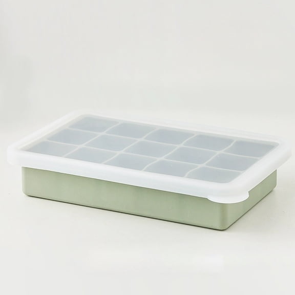 COM1950s Silicone Ice Block Tray with Lid,Large 15-Cell Whiskey Ice Blocks for Cocktails and Spirits,Easy Release Freezer Tray for Home Bar Parties,7.4X4.3X1.6 Inches