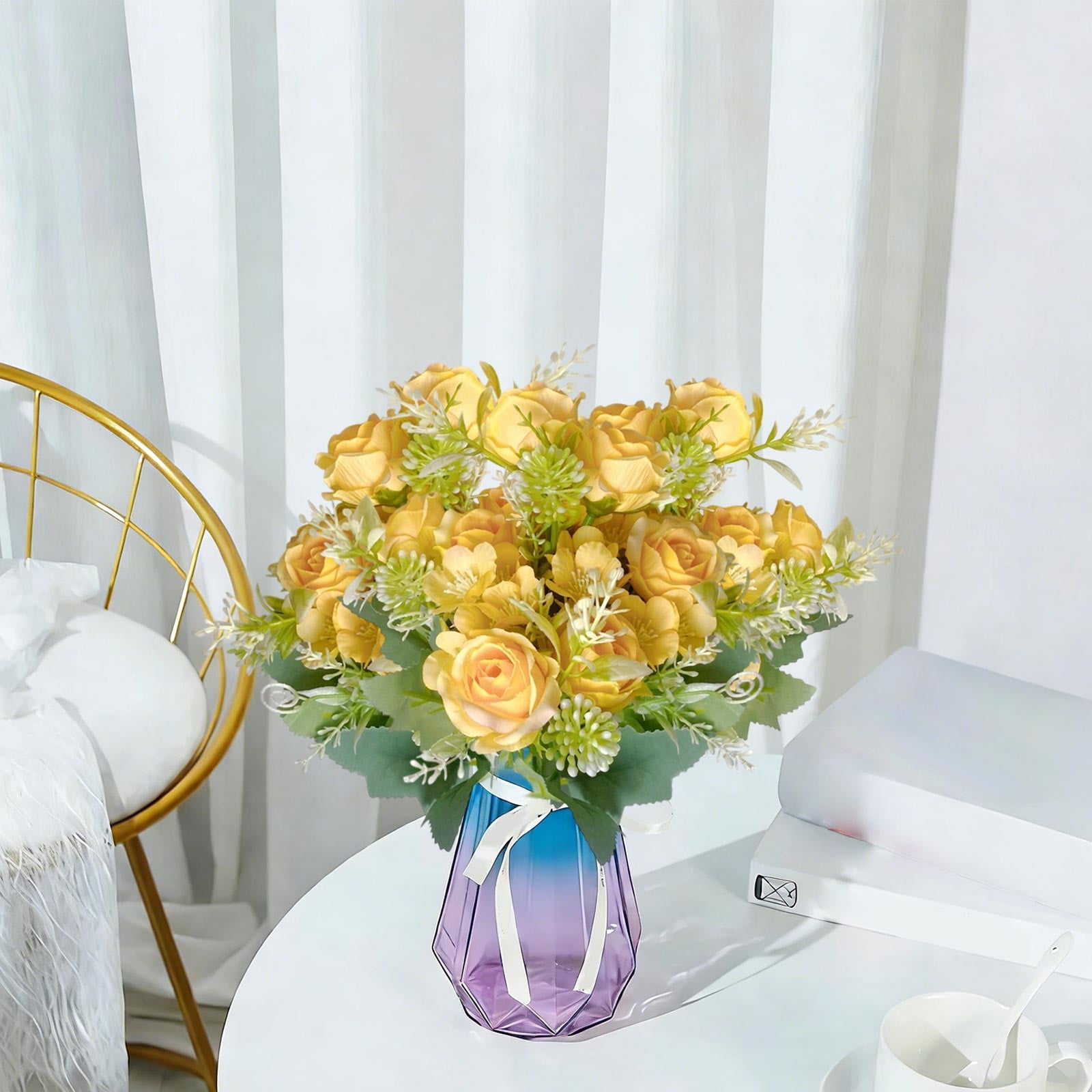 COM1950s Simulation Small Roses Bouquet, Artificial Roses for Home — free download