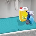thumbnail image 1 of COM1950s Sink Liner Mat, 34x22 Inch Waterproof Drip Tray with Raised Edges, Easy to Clean Non Slip Silicone Pad for Under Kitchen Sink, Cabinet, Shelf, 1 of 9