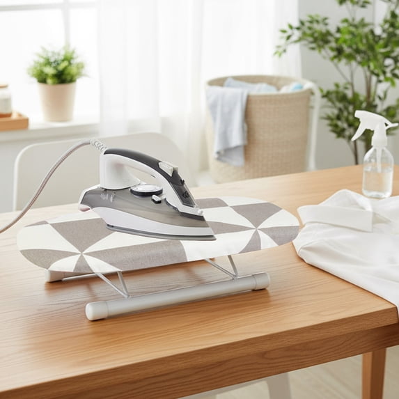 COM1950s Sleeve Ironing Board,Portable & Foldable Mini Ironing Board for Ironing Shirt Cuffs & Collars,Compact Household Ironing Accessory with Easy Storage Design,Lightweight for Home Use & Travel
