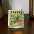 COM1950s Small Desks for Small Spaces 2025 Mini Desk Calendar Ink Dyed