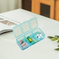 COM1950s Small Pill Box,Pill Box Organizer,Portable Morning Noon and Night 3 Compartments Small Pills Box Dispensing Elderly Convenience Pills Box Small Plastic Transparent Small Box,Pill Box Small