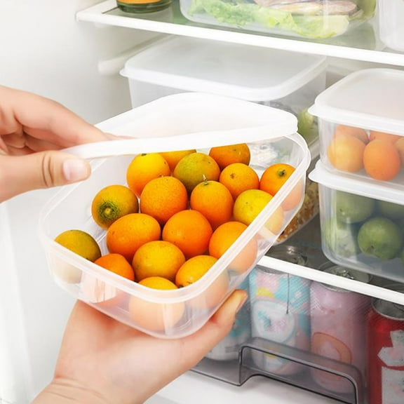 COM1950s Small Storage Box with Lid Refrigerator Fresh-Keeping Box Small Lunch Box Kitchen Lunch Box Plastic Storage Box Rectangular Sealed Box Small Plastic Storage Box Plastic Storage Box with Lid