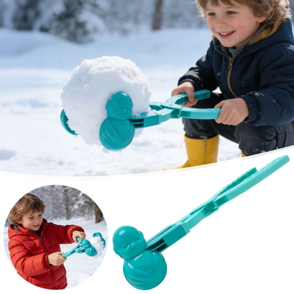 COM1950s Snow Mold,Snow Shape Tool,Easy Press Snowball Maker for Outdoor Winter Fun,Reusable for Sand Too,Portable Design for Adults and Family