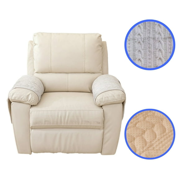 COM1950s Sofa Armrest Cushion with Storage Pocket,Comfortable Soft Cloth Pad for Couch Arm Rest Protection,Easy To Place Non-Slip Design,Practical Home Accessory for Living Room Furniture
