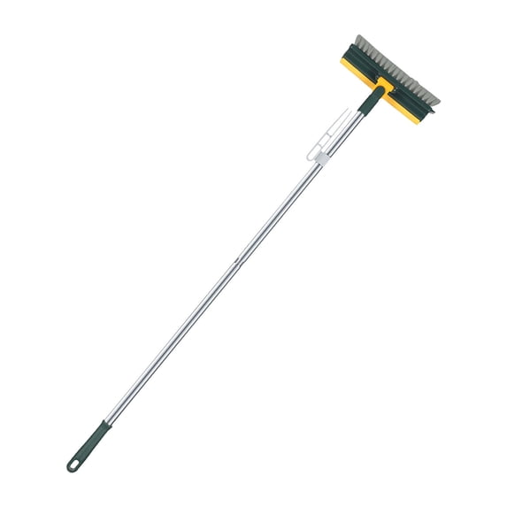 COM1950s Soft Bristle Cleaning Brush Bathroom Floor Brush Wall Corner Brush Multifunctional Long Handle Floor Brush Bathroom Tile Cleaning Floor Scrubbing and Water Scraping