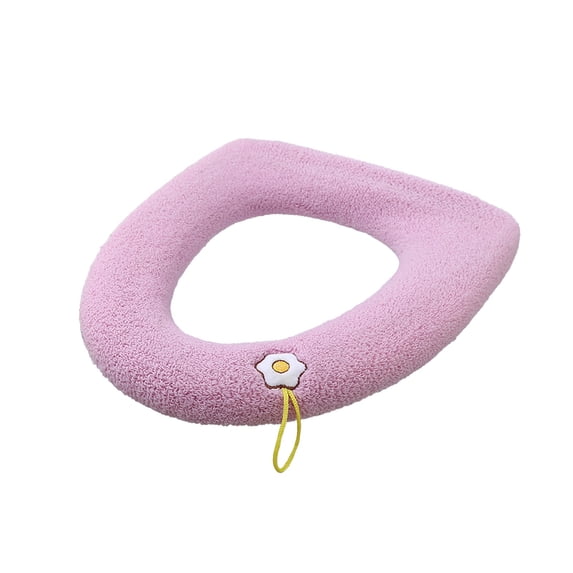 COM1950s Soft Toilet Seat Cushion, Removable Padded Toilet Seat with Handle, Thick Cover for Extra Comfort, Fits Most Round & Elongated Toilets, Easy To Clean, for Home Bathroom Use