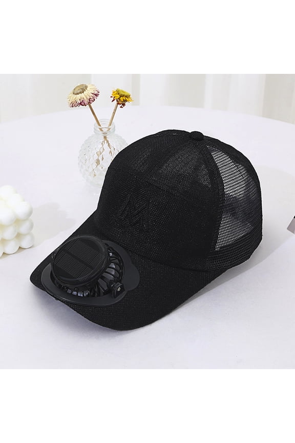 Solar Fan Hat,Adjustable Cooling Sun Hat with Usb Rechargeable and Detachable Fan for Outdoor Activities,Head Size 21.3-23.2 in for Adults